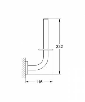 Держатель запасного рулона бумаги GROHE Essentials 40385001 для ванной комнаты. Фото