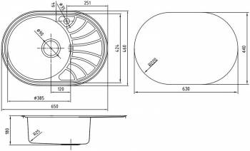 Кухонная мойка IDDIS Suno SUN65SLi77K. Фото