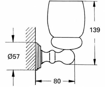 Держатель стакана GROHE Sinfonia 40043000 для ванной комнаты. Фото