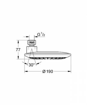 Верхний душ GROHE Rainshower Icon 27437000. Фото