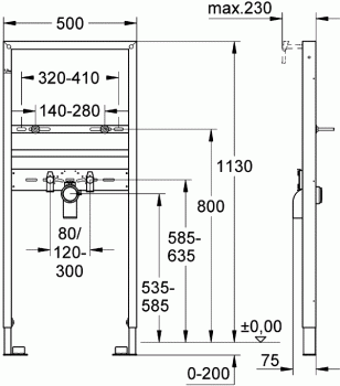 Инсталляция для раковины GROHE Rapid SL 38554001. Фото