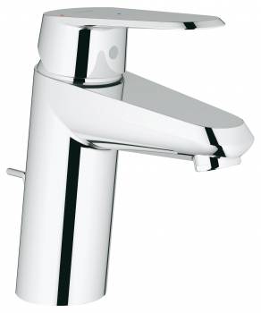 GROHE 2338420E Eurodisc Cosmopolitan Смеситель однорычажный для раковины со сливным гарнитуром, с энергосберегающим картриджом (подача холодной воды при центральном расположении рычага). Фото