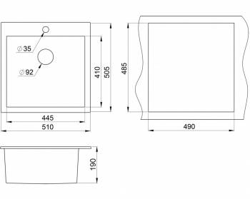 Мойка кухонная GRANULA GR-5102 пирит. Фото
