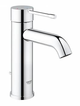 GROHE 23591001 Essence New смеситель для раковины S-Size II, сливной гарнитур, с энергосберегающим картриджем - подача холодной воды при центральном положении рычага. Фото