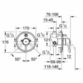 Смеситель для душа GROHE Concetto New 32213001 (комплект). Фото