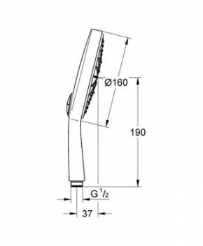 Ручной душ GROHE Power & Soul Cosmo 27667000. Фото