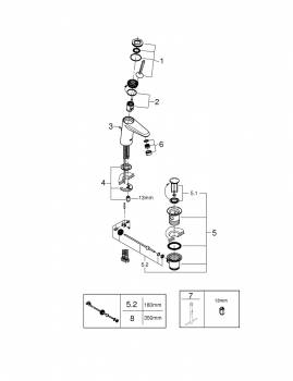 Смеситель для раковины GROHE Eurodisc Joystick 23425LS0. Фото