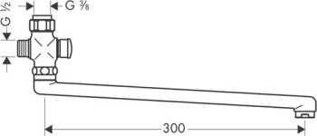Излив для смесителя Hansgrohe 300мм 14495000. Фото