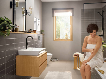 72576670 HANSGROHE  Rebris E смеситель для раковины 210, матовый черный. Фото