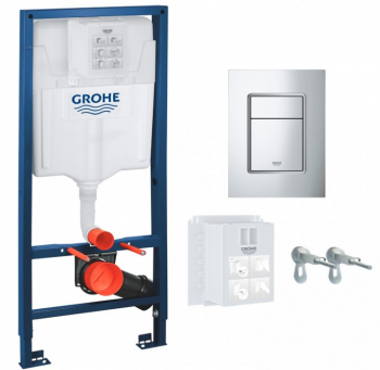 Инсталляция для подвесного унитаза 3 в 1 GROHE Rapid SL Solido 39501000. Фото