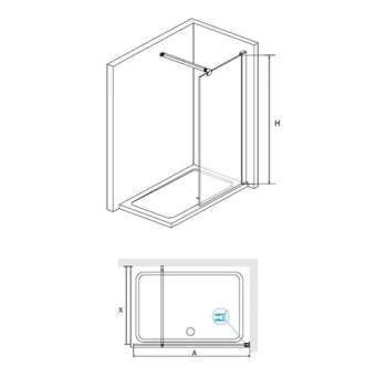 Душевая перегородка RGW WALK IN WA-01 03100112-11 120 см