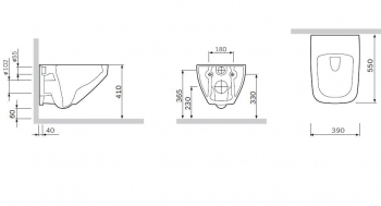 Унитаз подвесной безободковый FlashClean, с сиденьем AM.PM Inspire 2.0 C50A1700SC. Фото