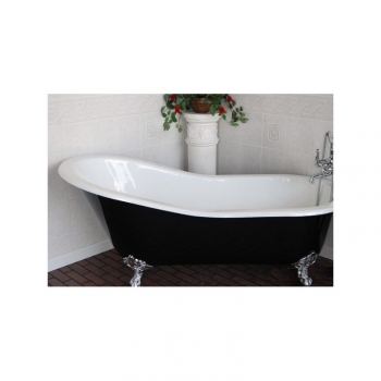 Ванна чугунная MAGLIEZZA Gracia 170х80 (экран черный,ножки золото). Фото
