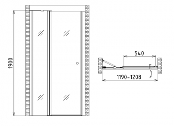 Душевая дверь GEMY New Rockcoco S03191C. Фото