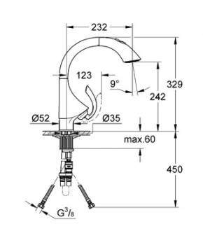 Смеситель для мойки GROHE K4 33782SD0. Фото
