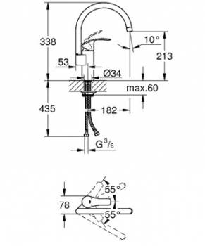 Смеситель для мойки GROHE Eurosmart New 33202002. Фото