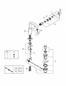 Смеситель для раковины GROHE Allure 32146000. Фото