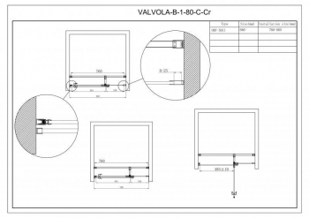 Душевая дверь CEZARES Valvola VALVOLA-B-1-80-C-Cr. Фото