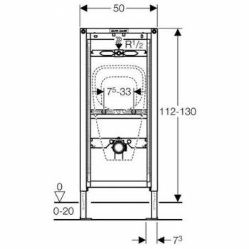 Монтажный элемент для писсуара GEBERIT Duofix 111.686.00.1. Фото