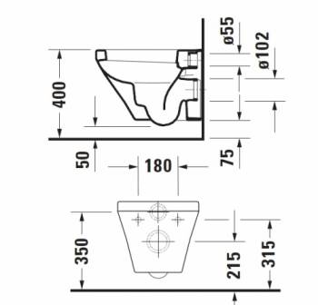 Унитаз подвесной DURAVIT DURASTYLE 2539090000. Фото