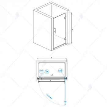 Душевая дверь RGW HOTEL HO-011 350601107-11 70 см. Фото