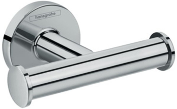 Двойной крючок Hansgrohe Logis Universal 41725000 для ванной комнаты. Фото