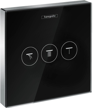 Модуль Hansgrohe ShowerSelect с 3 запорными клапанами, стеклянный 15736600. Фото