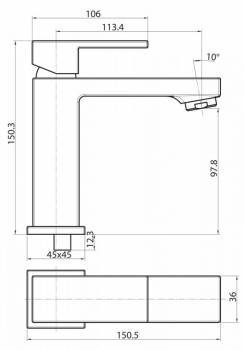 Смеситель для раковины BELBAGNO Magna MAG-LVM-CRM. Фото