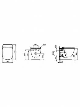 Унитаз подвесной IDEAL STANDARD Tesi Aquablade T007901. Фото