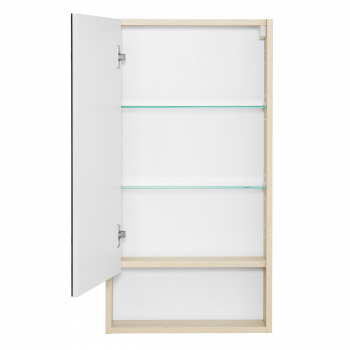 Зеркальный шкаф AQUATON Сканди 45 Белый Глянцевый/Дуб Верона 1A252002SDB20