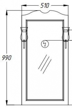 Зеркало OPADIRIS Клио 50 нагал. Фото