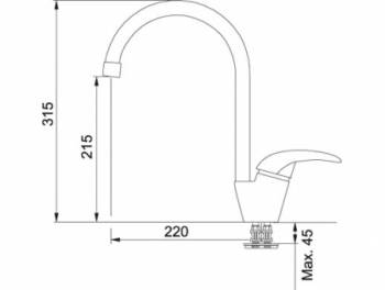 Смеситель для кухни FRANKE Platino 115.0289.895. Фото