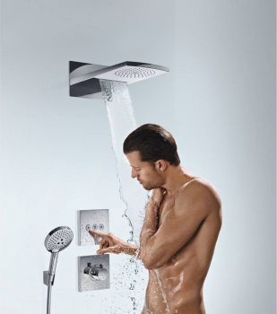 Верхний душ Hansgrohe Rainfall 180 Air хром 28433000. Фото