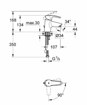 GROHE 2337510E Eurostyle Смес.д.рак,цеп,ES. Фото