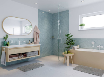 Угловая корзинка AddStoris Hansgrohe 41741700, матовый белый для ванной комнаты. Фото