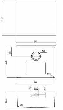 Мойка для подстольного монтажа бронза Edifice IDDIS EDI54B0i77. Фото