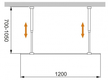 Душевая перегородка CEZARES Liberta LIBERTA-L-2-120-BR-Cr