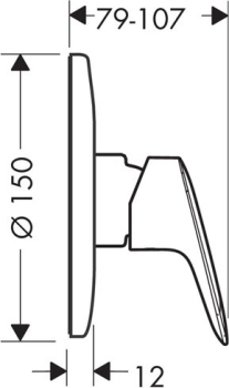 Смеситель для душа Hansgrohe Logis (внешняя и скрытая часть) 71666000. Фото