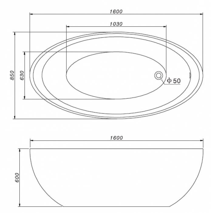 Акриловая ванна GEMY G9217. Фото