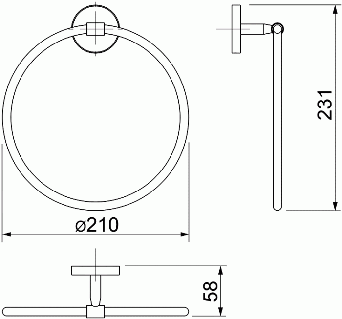 Полотенцедержатель GROHE BauCosmopolitan 40460000 для ванной комнаты. Фото