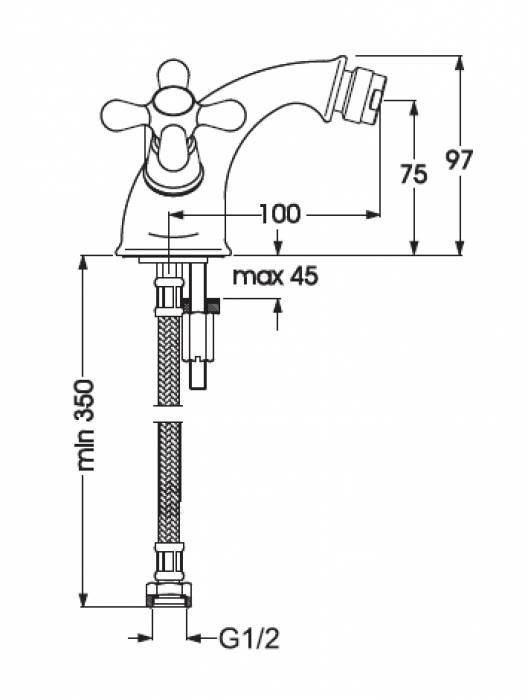 Смеситель для биде VIDIMA Retro BA124AA. Фото