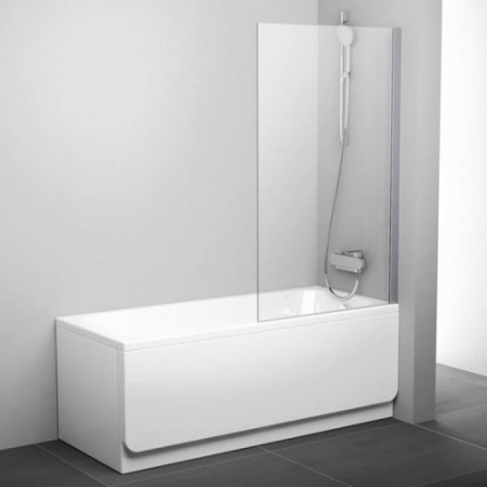 Шторка для ванны RAVAK PVS1 80 Pivot (белый + транспарент) 79840100Z1. Фото