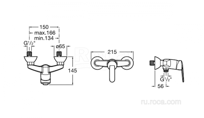 Смеситель ROCA Victoria для душа A5A2125C0M. Фото