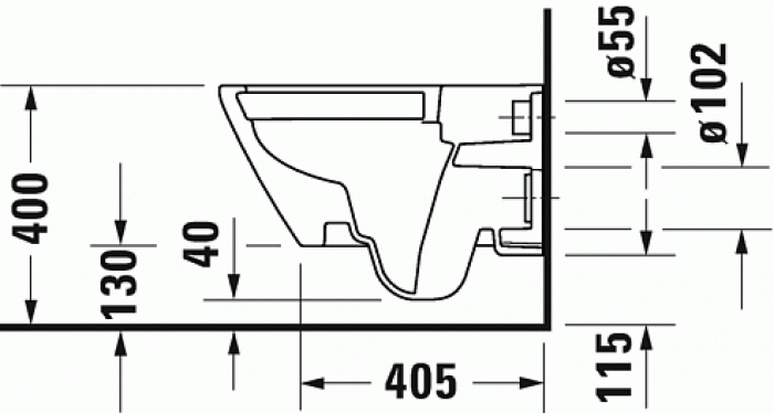 Унитаз подвесной DURAVIT D-Neo Rimless 2578090000. Фото