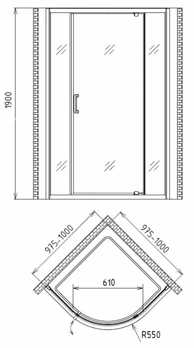 Душевой уголок GEMY Sunny Bay S28081. Фото