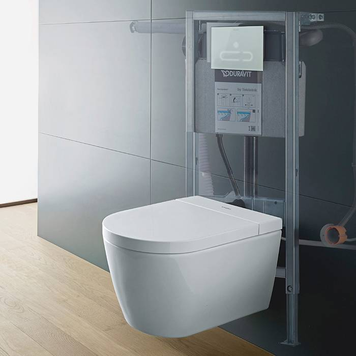 Унитаз подвесной безободковый DURAVIT ME By Starck SensoWash Rimless 2510092000 для скрытой крышки-биде SensoWash F, с HygieneGlaze. Фото