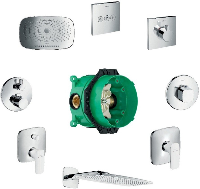 Скрытая часть смесителя Hansgrohe iBox Universal 01800180. Фото