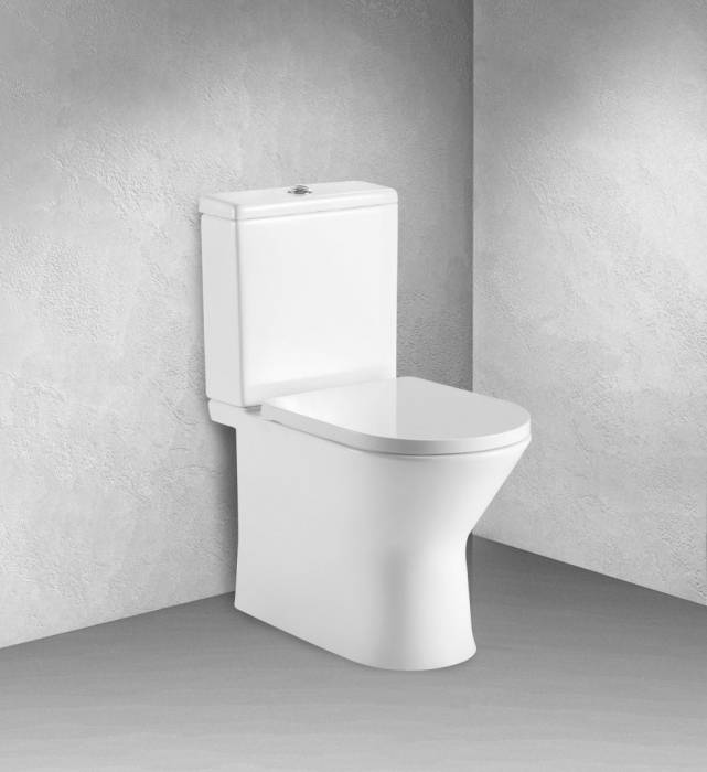 Чаша унитаза безободкового BELBAGNO Piano P-trap BB1223CPR. Фото