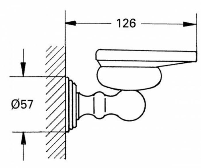 Держатель мыльницы GROHE Sinfonia 40045000 для ванной комнаты. Фото