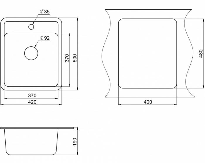 Мойка кухонная GRANULA ST-4202 классик. Фото